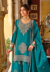 Eba Lifestyle Avantika Heavy Chinon Embroidered Suit Set with Dupatta | Eba Lifestyle 1958